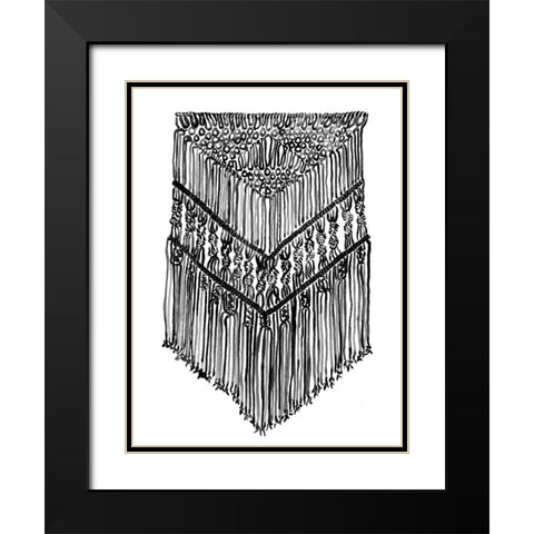 Gypsy Charcoal Black Modern Wood Framed Art Print with Double Matting by Urban Road