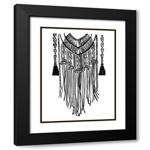 Wanderer Charcoal Black Modern Wood Framed Art Print with Double Matting by Urban Road