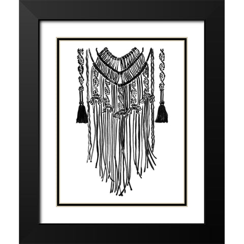 Wanderer Charcoal Black Modern Wood Framed Art Print with Double Matting by Urban Road