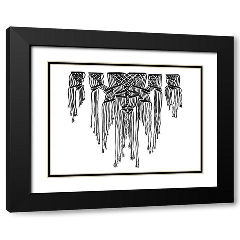 Nomad Charcoal Black Modern Wood Framed Art Print with Double Matting by Urban Road