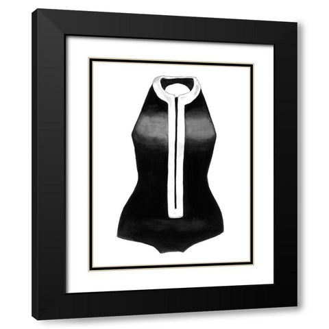 Bette Black Modern Wood Framed Art Print with Double Matting by Urban Road