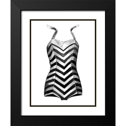 Lola Black Modern Wood Framed Art Print with Double Matting by Urban Road