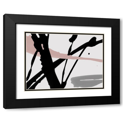 Ardor Black Modern Wood Framed Art Print with Double Matting by Urban Road