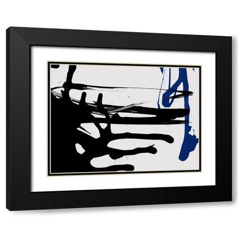 Intense Black Modern Wood Framed Art Print with Double Matting by Urban Road