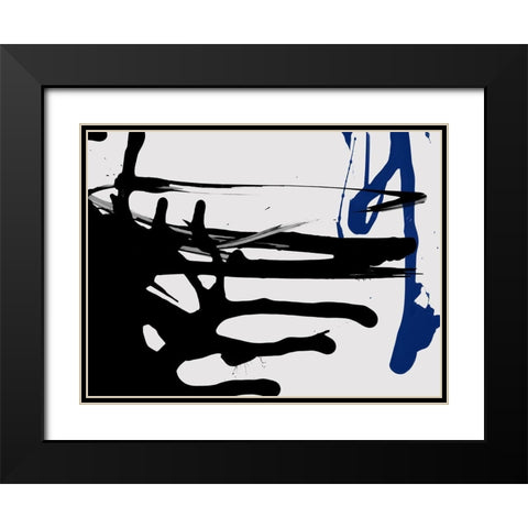 Intense Black Modern Wood Framed Art Print with Double Matting by Urban Road