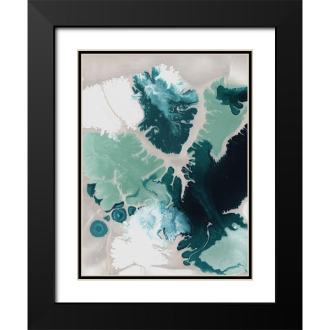 Oahu Black Modern Wood Framed Art Print with Double Matting by Urban Road