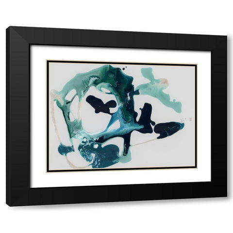Jaded Black Modern Wood Framed Art Print with Double Matting by Urban Road