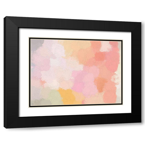 Peachy Keen Black Modern Wood Framed Art Print with Double Matting by Urban Road
