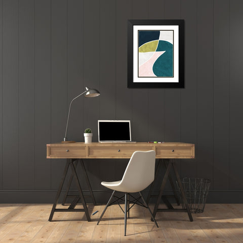 Megan Black Modern Wood Framed Art Print with Double Matting by Urban Road