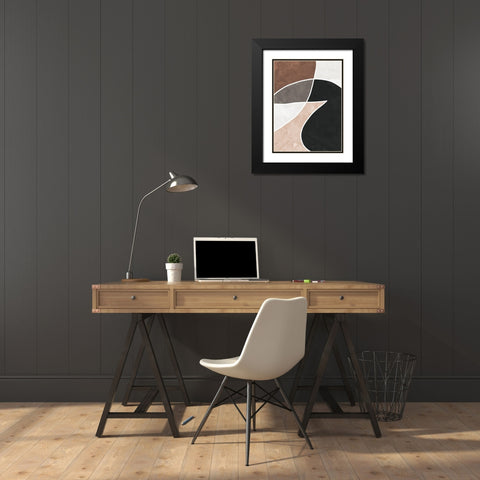 Dust Black Modern Wood Framed Art Print with Double Matting by Urban Road