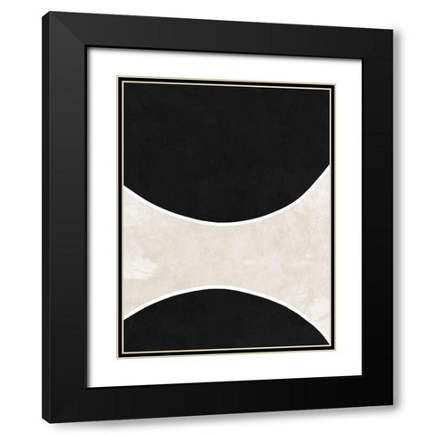 Ellipse Black Modern Wood Framed Art Print with Double Matting by Urban Road