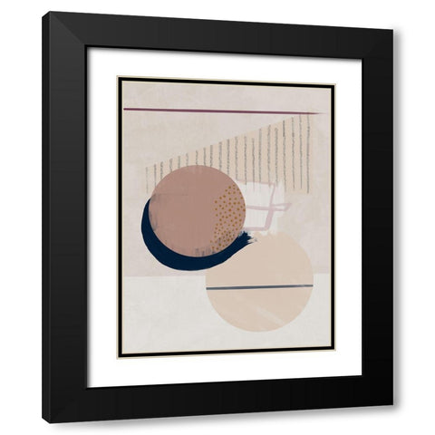 Solace Black Modern Wood Framed Art Print with Double Matting by Urban Road