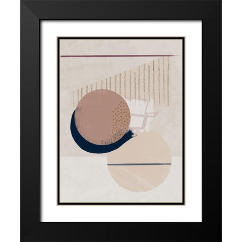 Solace Black Modern Wood Framed Art Print with Double Matting by Urban Road