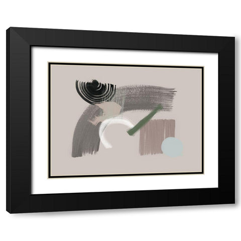 Fray Black Modern Wood Framed Art Print with Double Matting by Urban Road