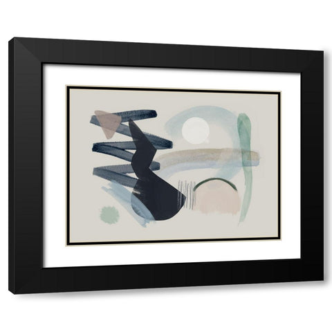 Discord Black Modern Wood Framed Art Print with Double Matting by Urban Road