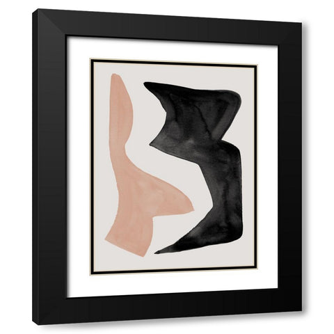 Reprieve Nude Black Modern Wood Framed Art Print with Double Matting by Urban Road