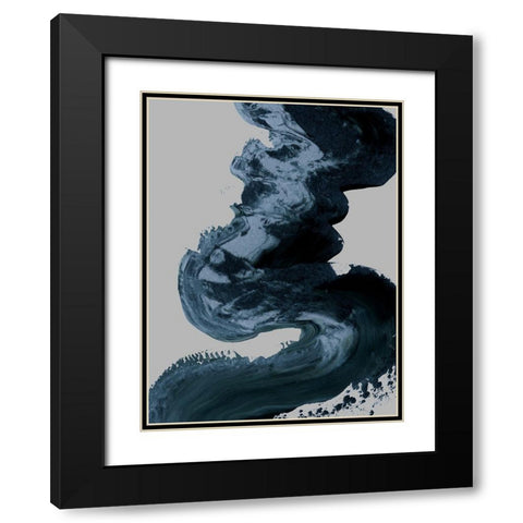 Feint Black Modern Wood Framed Art Print with Double Matting by Urban Road