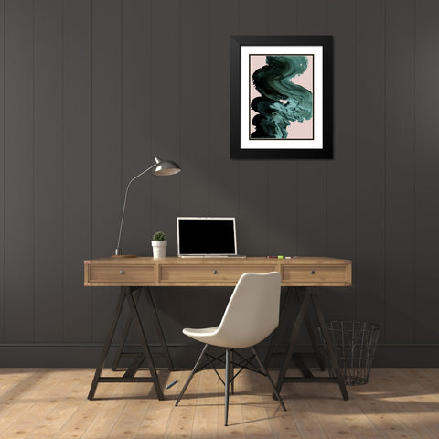 Amazon Trail Black Modern Wood Framed Art Print with Double Matting by Urban Road