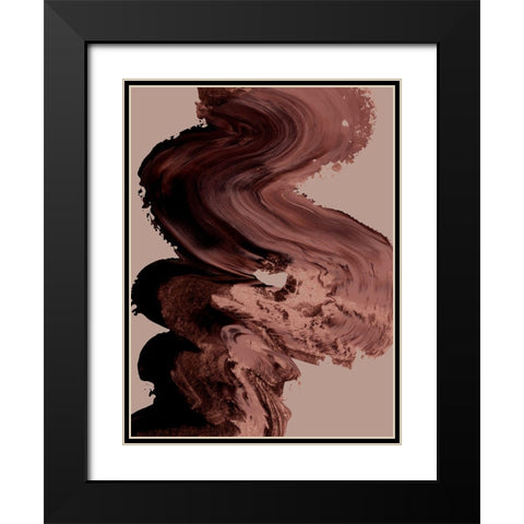 Clay Black Modern Wood Framed Art Print with Double Matting by Urban Road