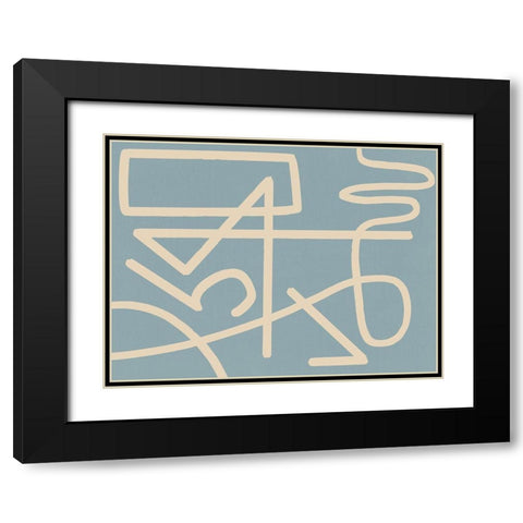 Arabesque Smoke Black Modern Wood Framed Art Print with Double Matting by Urban Road