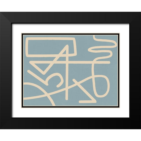 Arabesque Smoke Black Modern Wood Framed Art Print with Double Matting by Urban Road