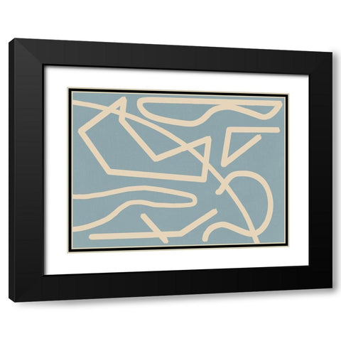 Adagio Smoke Black Modern Wood Framed Art Print with Double Matting by Urban Road