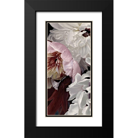 Fleur Triptych - Panel 1 Black Modern Wood Framed Art Print with Double Matting by Urban Road