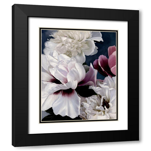 Fiore Black Modern Wood Framed Art Print with Double Matting by Urban Road