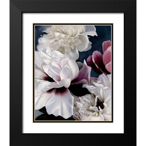 Fiore Black Modern Wood Framed Art Print with Double Matting by Urban Road