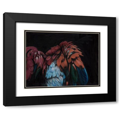 Flutter Black Modern Wood Framed Art Print with Double Matting by Urban Road