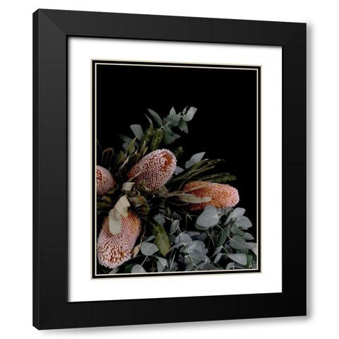 Botany Black Modern Wood Framed Art Print with Double Matting by Urban Road