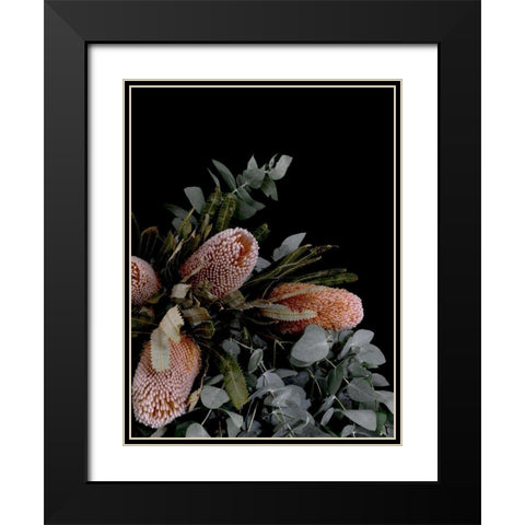 Botany Black Modern Wood Framed Art Print with Double Matting by Urban Road