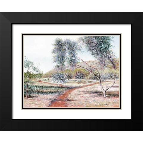 Kalgoorlie Black Modern Wood Framed Art Print with Double Matting by Urban Road