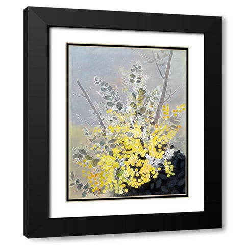 Acacia Black Modern Wood Framed Art Print with Double Matting by Urban Road