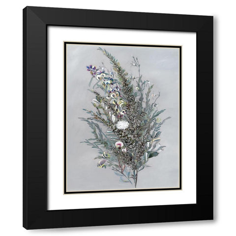 Grevillea Black Modern Wood Framed Art Print with Double Matting by Urban Road