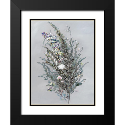 Grevillea Black Modern Wood Framed Art Print with Double Matting by Urban Road