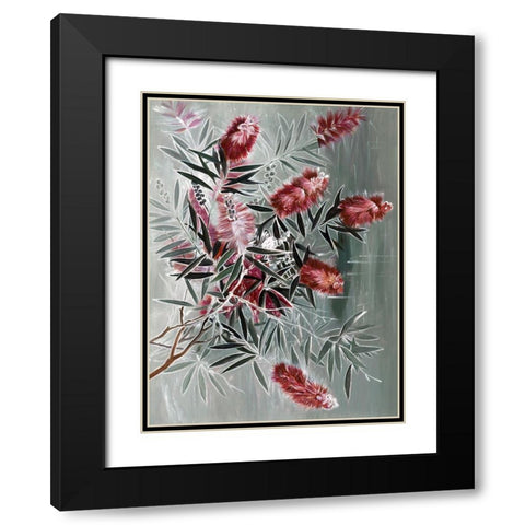 Myrtle Black Modern Wood Framed Art Print with Double Matting by Urban Road