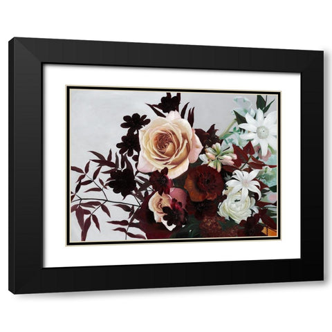 Ornamental Black Modern Wood Framed Art Print with Double Matting by Urban Road