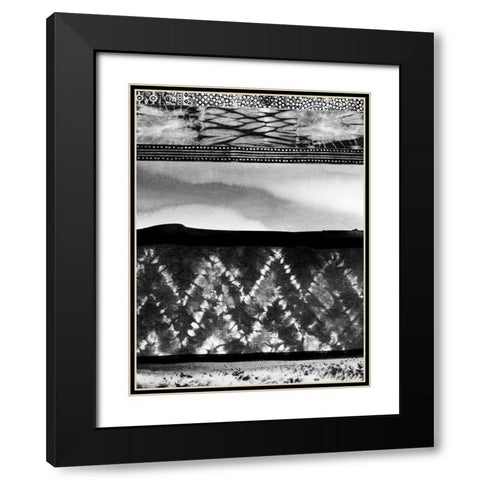 Wabi-Sabi Charcoal Black Modern Wood Framed Art Print with Double Matting by Urban Road