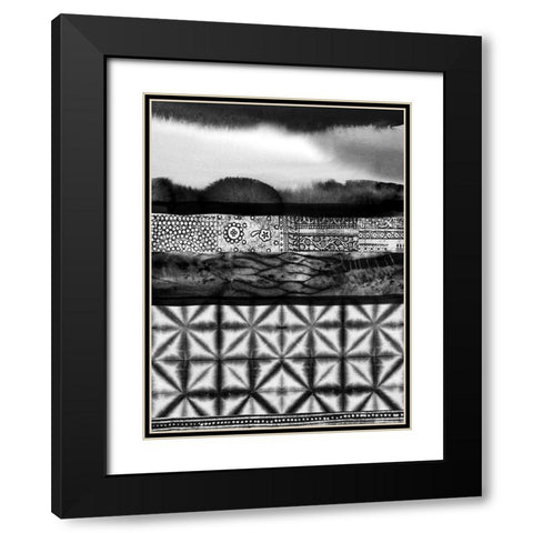 Haiku Charcoal Black Modern Wood Framed Art Print with Double Matting by Urban Road