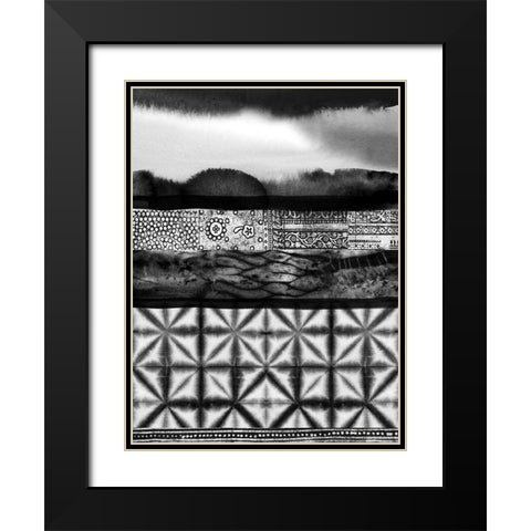 Haiku Charcoal Black Modern Wood Framed Art Print with Double Matting by Urban Road