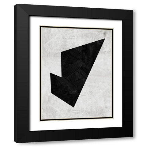 Tessellate Black Modern Wood Framed Art Print with Double Matting by Urban Road