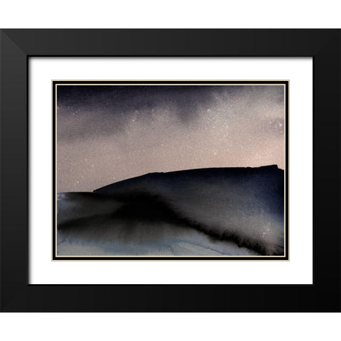 Orion Black Modern Wood Framed Art Print with Double Matting by Urban Road