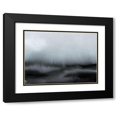 Carina Black Modern Wood Framed Art Print with Double Matting by Urban Road