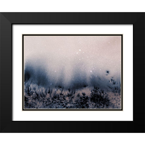 Southern Cross Black Modern Wood Framed Art Print with Double Matting by Urban Road