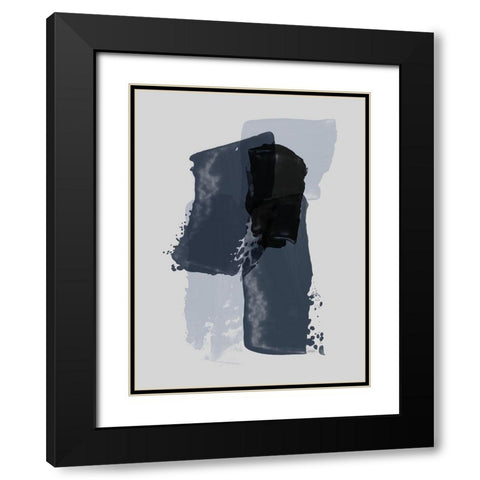 Contrast Cerulean Poster Black Modern Wood Framed Art Print with Double Matting by Urban Road