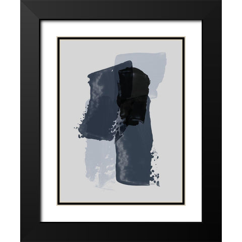 Contrast Cerulean Poster Black Modern Wood Framed Art Print with Double Matting by Urban Road