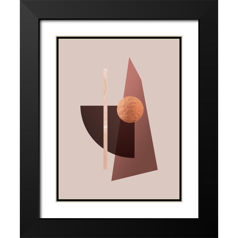 Chronology Poster Black Modern Wood Framed Art Print with Double Matting by Urban Road