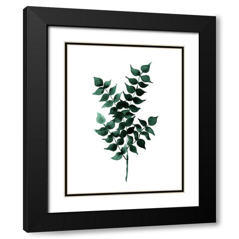 Cedar Green Poster Black Modern Wood Framed Art Print with Double Matting by Urban Road