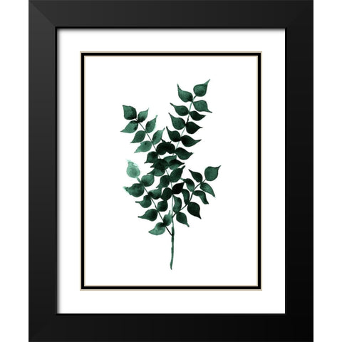 Cedar Green Poster Black Modern Wood Framed Art Print with Double Matting by Urban Road